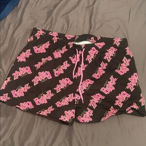 Women's BRATZ  Black Shorts with Pink Logo